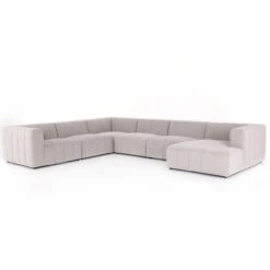 Langham Napa Sandstone Channeled 6-Piece Sectional RAF