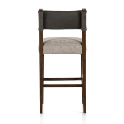 Ferris Black Leather + Grey Fabric Upholstered Bar Stool -Famous Furniture Shop 227893 005 BCK 1 1 29973.1692366552