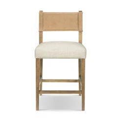 Ferris Brown Leather + Beige Fabric Upholstered Counter Stool 11 Ferris Brown Leather + Beige Fabric Upholstered Counter Stool -Famous Furniture Shop 227893 008 FRT 1 1 49187.1692365496