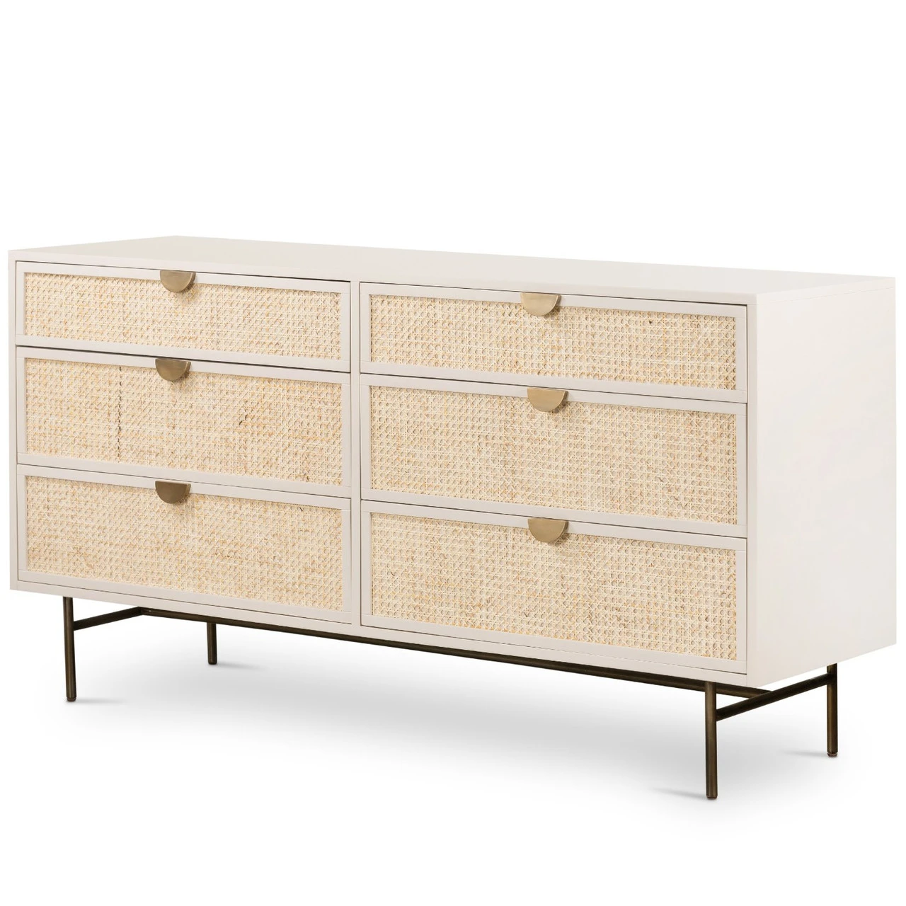 Luella Matte Alabaster 6 Drawer Dresser 3 Luella Matte Alabaster 6 Drawer Dresser