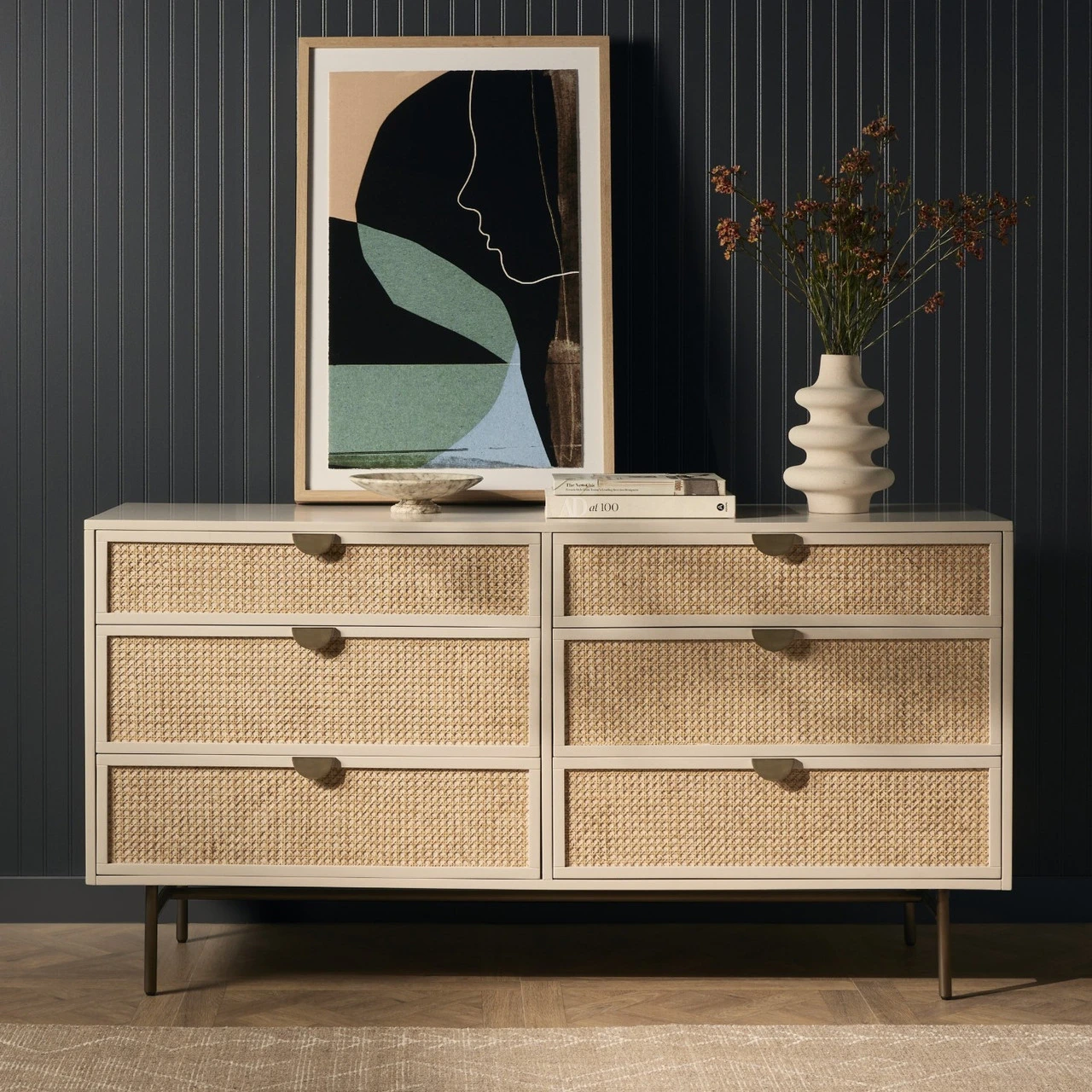 Luella Matte Alabaster 6 Drawer Dresser 4 Luella Matte Alabaster 6 Drawer Dresser - Image 2