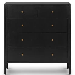 Soto Black 5 Drawer Dresser -Famous Furniture Shop 228013 001 FRT 1 98641.1638999809