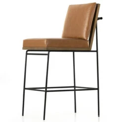 Crete Sierra Butterscotch Leather Bar Stool -Famous Furniture Shop 228057 011 DET 1 81808.1709814468