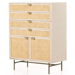 Luella Matte Alabaster Tall Dresser