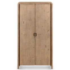 Everson Scrubbed Reclaimed Teak Wood Wardrobe Cabinet -Famous Furniture Shop 228452 001 FRT 1 93052.1690817053
