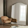 Jacques Antique Brass Iron Frame Arched Floor Mirror 84" -Famous Furniture Shop 228729 002 ESS 1 26034.1690904020