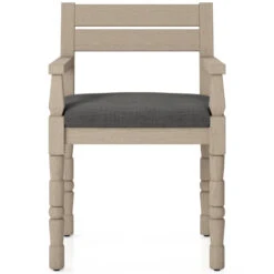 Waller Brown Teak Outdoor Dining Armchair -Famous Furniture Shop 228981 001 FRT 1 92673.1657994334