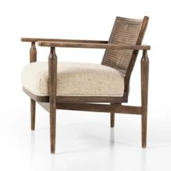 Xavier Taupe Belgian Linen Upholstered Cane Back Chair -Famous Furniture Shop 229360 002 DET 1 62330.1690830932
