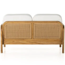 Merit Teak Wood & Woven Cane Outdoor Sofa 54" -Famous Furniture Shop 229397 001 BCK 1 84052.1680107845