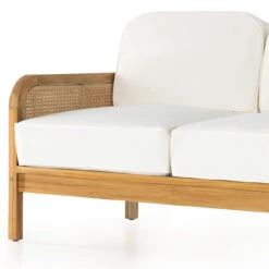Merit Teak Wood & Woven Cane Outdoor Sofa 54" -Famous Furniture Shop 229397 001 DET 6 96666.1680107847