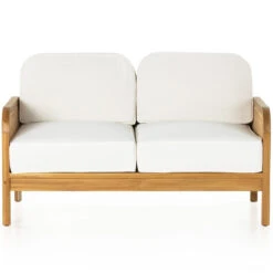 Merit Teak Wood & Woven Cane Outdoor Sofa 54" -Famous Furniture Shop 229397 001 FRT 1 73271.1680107842