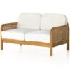 Merit Teak Wood & Woven Cane Outdoor Sofa 54" -Famous Furniture Shop 229397 001 PRM 1 90506.1680107838