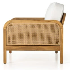 Merit Teak Wood & Woven Cane Outdoor Sofa 54" -Famous Furniture Shop 229397 001 SID 1 33969.1680107843