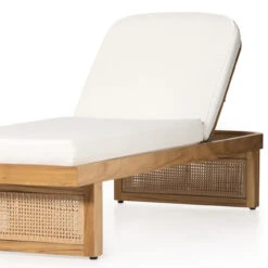 Merit Teak Wood & Woven Cane Outdoor Chaise Lounge -Famous Furniture Shop 229407 001 DET 10 12491.1680107266