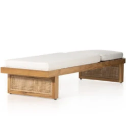 Merit Teak Wood & Woven Cane Outdoor Chaise Lounge -Famous Furniture Shop 229407 001 DET 4 51381.1655466438