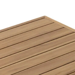 Merit Teak Wood & Woven Cane Outdoor Coffee Table 50" -Famous Furniture Shop 229412 001 DET 4 76618.1680107493