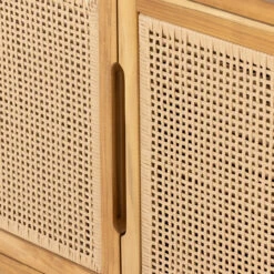 Merit Teak Wood & Woven Cane Outdoor Sideboard 72" -Famous Furniture Shop 229414 001 DET 12 20551.1680107570