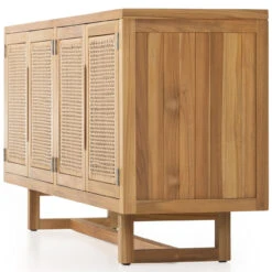Merit Teak Wood & Woven Cane Outdoor Sideboard 72" -Famous Furniture Shop 229414 001 DET 1 16550.1680107577