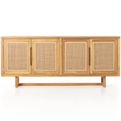 Merit Teak Wood & Woven Cane Outdoor Sideboard 72" -Famous Furniture Shop 229414 001 FRT 1 27216.1680107578