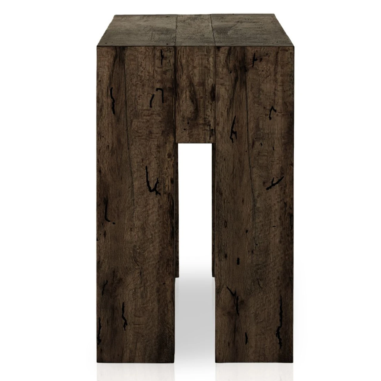 Abaso Ebony Rustic Oak Large Console Table 86" 6 Abaso Ebony Rustic Oak Large Console Table 86" - Image 4