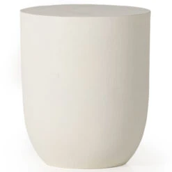 Basil Matte White Outdoor Drink Table