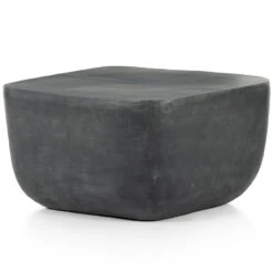 Basil Aged Grey Square Outdoor End Table
