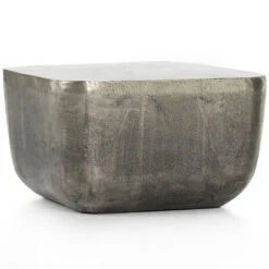 Basil Antique Nickel Square Outdoor End Table -Famous Furniture Shop 229989 004 DET 1 79820.1673824403