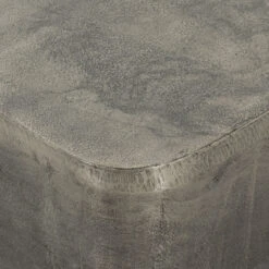 Basil Antique Nickel Square Outdoor End Table -Famous Furniture Shop 229989 004 DET 3 02193.1673824399