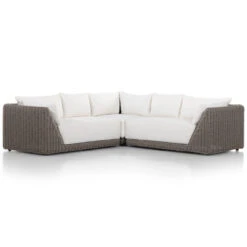Como Natural Woven Outdoor 3-Piece Sectional