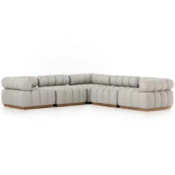 Roma Outdoor Faye Ash 5 Piece Sectional