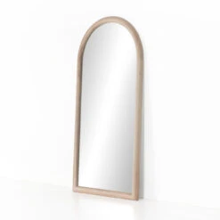 Gulliver Whitewash Wood Frame Arched Floor Mirror 77" -Famous Furniture Shop 230068 002 PRM 2 1 49050.1690930257