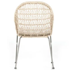 Bandera Vintage White Finish White Cushion Outdoor Woven Dining Chair -Famous Furniture Shop 230094 001 BCK 1 65540.1622859333