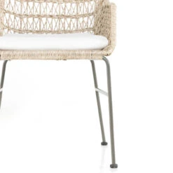 Bandera Vintage White Finish White Cushion Outdoor Woven Dining Chair -Famous Furniture Shop 230094 001 DET 1 38581.1622859336