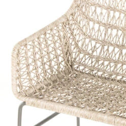 Bandera Vintage White Finish White Cushion Outdoor Woven Dining Chair -Famous Furniture Shop 230094 001 DET 5 35022.1622859336