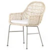 Bandera Vintage White Finish White Cushion Outdoor Woven Dining Chair -Famous Furniture Shop 230094 001 PRM 1 34982.1622859323
