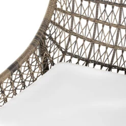 Bandera Distressed Grey Finish White Cushion Outdoor Woven Dining Chair -Famous Furniture Shop 230094 002 DET 4 24837.1622857792