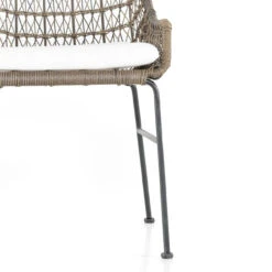 Bandera Distressed Grey Finish White Cushion Outdoor Woven Dining Chair -Famous Furniture Shop 230094 002 DET 6 40775.1622857788
