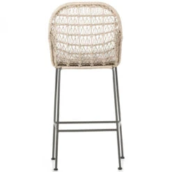 Bandera Vintage White Finish White Cushion Bar Stool 14 Bandera Vintage White Finish White Cushion Bar Stool -Famous Furniture Shop 230095 001 BCK 1 66977.1622592216