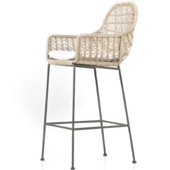 Bandera Vintage White Finish White Cushion Bar Stool 15 Bandera Vintage White Finish White Cushion Bar Stool -Famous Furniture Shop 230095 001 DET 1 38093.1622592228