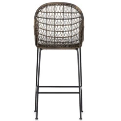 Bandera Distressed Grey Finish White Cushion Bar Stool -Famous Furniture Shop 230095 003 BCK 1 68928.1622591187
