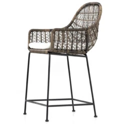 Bandera Distressed Grey Finish White Cushion Counter Stool -Famous Furniture Shop 230095 004 DET 1 45043.1622588935