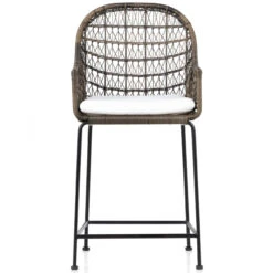 Bandera Distressed Grey Finish White Cushion Counter Stool -Famous Furniture Shop 230095 004 FRT 1 88299.1622588942