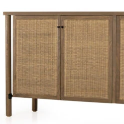 Veta Taupe Woven Cane 4-Door Sideboard 74" -Famous Furniture Shop 230334 001 DET 8 61838.1684418247