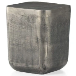 Basil Antique Nickel Square Outdoor Drink Table