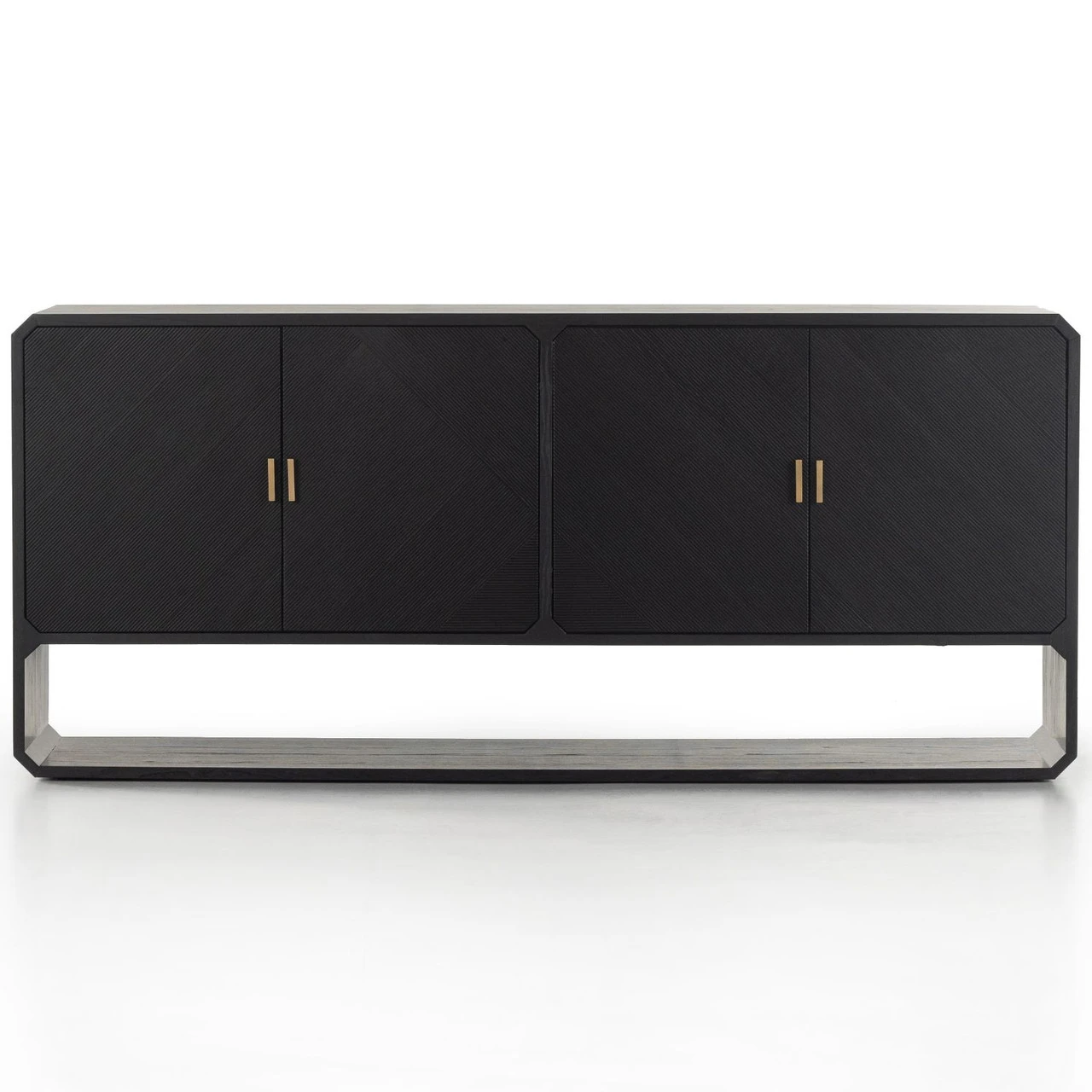 Caspian Black Ash Veneer 4-Door Sideboard 6 Caspian Black Ash Veneer 4-Door Sideboard - Image 4