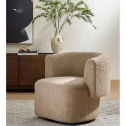 Tybalt Sheepskin Camel Swivel Chair -Famous Furniture Shop 231367 001 ESS 1 44722.1672203529