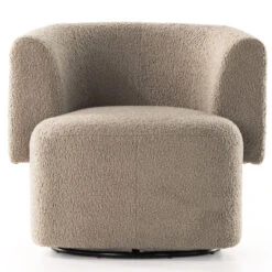 Tybalt Sheepskin Camel Swivel Chair -Famous Furniture Shop 231367 001 FRT 1 44893.1672203528