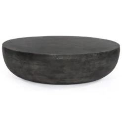 Basil Aged Grey Round Outdoor Coffee Table 48"