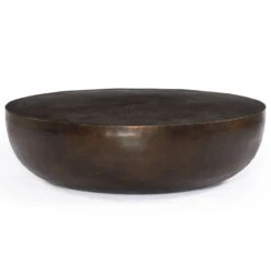 Basil Antique Rust Round Outdoor Coffee Table 48"