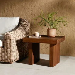 Encino Reclaimed Teak Wood Outdoor End Table -Famous Furniture Shop 232342 003 ESS 1 94966.1680106336